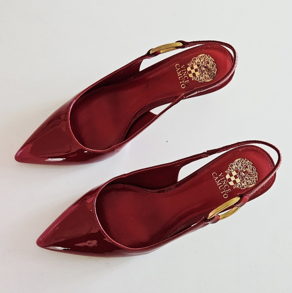 Vince Camuto Red Patent Leather Heels
